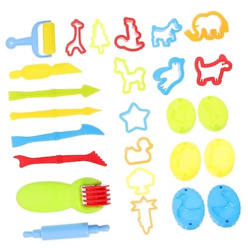 TOYANDONA Teiliges Knetwerkzeug Set Bunte DIY Clay Tools aus Robustem Sicherem Material Fördert Kreativität und Farberkennung für Vorschule Basteln und Gemeinsames von TOYANDONA