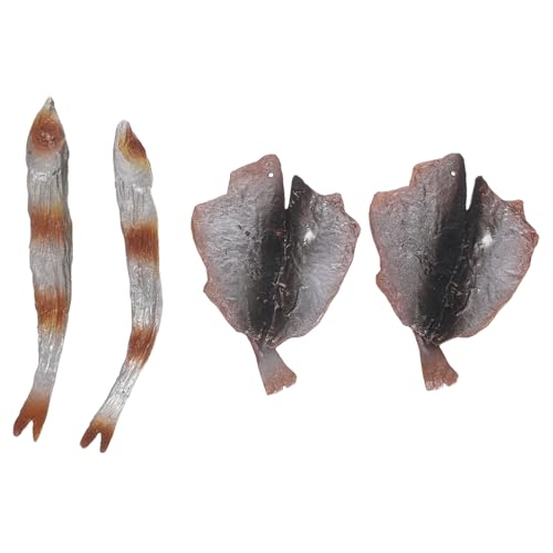 TOYANDONA Teiliges Künstliche Meeresfrüchte Fried Fish Slices aus Robustem PVC Realistische Nachbildung für Pretend Play Kitchen Restaurantdekoration Fotoshootings Tisch Dekorationsobjekte von TOYANDONA