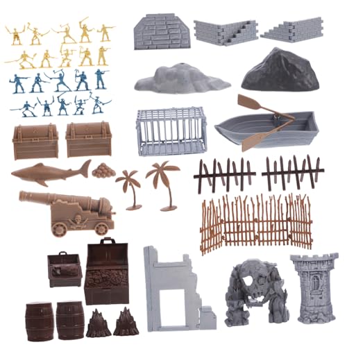 TOYANDONA Teiliges Piraten Soldaten Figuren Realistische Militärspielzeug Modelle Robustes Material Detailreiche Miniatur Piraten Actionfiguren als und Dekoration von TOYANDONA