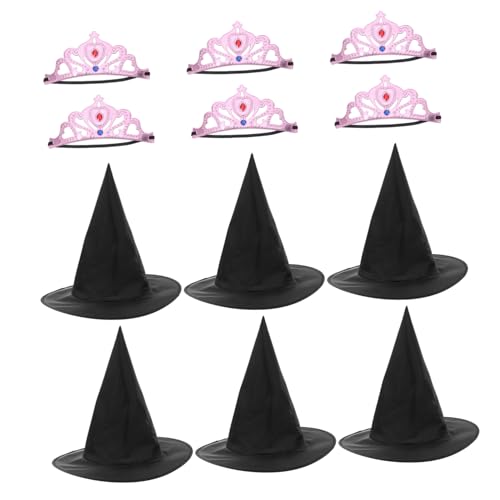 TOYANDONA Teiliges Prinzessin Krone und Hexenhut Set Weiche Rosa Kronen Schwarze Zauberer Hüte Leichtes Partyzubehör für Kindergeburtstag Drinnen und Draußen Rollenspiel Kostüm Accessoires TOYANDONA Teiliges Prinzessin Krone und Hexenhut Set Weiche Rosa Kronen Schwarze Zauberer Hüte Leichtes Partyzubehör für Kindergeburtstag Drinnen und Draußen Rollenspiel Kostüm Accessoires von TOYANDONA