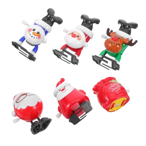 TOYANDONA Teiliges Weihnachts Wind Up Kompakte Mechanische Figuren Santa Schneemann Rentier Einfache Aufziehfunktion Lustige Party Giveaways Kleine Geschenkfüllungen von TOYANDONA
