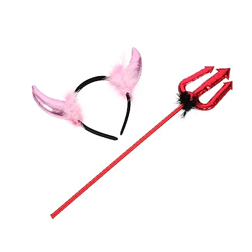 TOYANDONA Teufelshörner Haarreif aus Teilig Leichter Kopfschmuck für Damen Halloween Kostüm Karneval Cosplay Zubehör TOYANDONA Teufelshörner Haarreif aus Teilig Leichter Kopfschmuck für Damen Halloween Kostüm Karneval Cosplay Zubehör von TOYANDONA