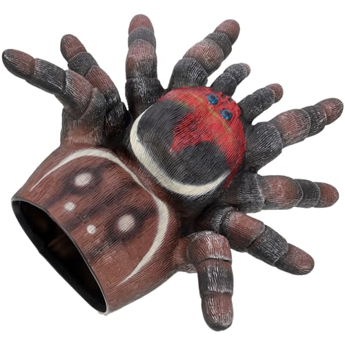 TOYANDONA Tierhandpuppe Spinnenhandpuppe Handfingerpuppe Charakterpuppe Rollenspiel Handpuppe Rollenspiel Handspielzeug Tierhandpuppen Kaffee Kunststoff PVC von TOYANDONA
