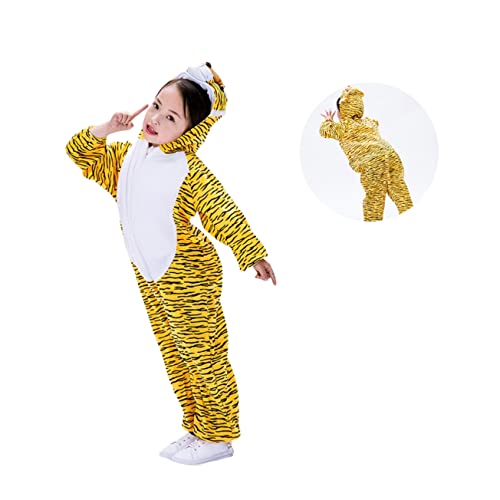 TOYANDONA Tierkostü Für Tiger Rollenspiel Kostü Für Fasching Karneval Und Halloween Cosplay Outfit Größe Spielkleidung Für Jungen Und ädchen von TOYANDONA