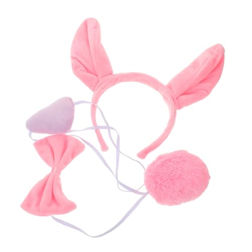 TOYANDONA Tierkostüm Zubehör Plüsch Tierohren Stirnband Nase Fliege Halloween Cosplay für Jungen Mädchen Verstellbar Leicht und Farbenfroh TOYANDONA Tierkostüm Zubehör Plüsch Tierohren Stirnband Nase Fliege Halloween Cosplay für Jungen Mädchen Verstellbar Leicht und Farbenfroh von TOYANDONA