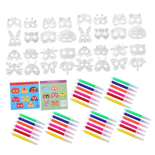 TOYANDONA Tiermasken zum Ausmalen Teiliges aus Stabilem Papier mit Stiften Unbemalte Bastelmasken für Kreative DIY Malaktionen für Schule Party und Familienaktivitäten TOYANDONA Tiermasken zum Ausmalen Teiliges aus Stabilem Papier mit Stiften Unbemalte Bastelmasken für Kreative DIY Malaktionen für Schule Party und Familienaktivitäten von TOYANDONA