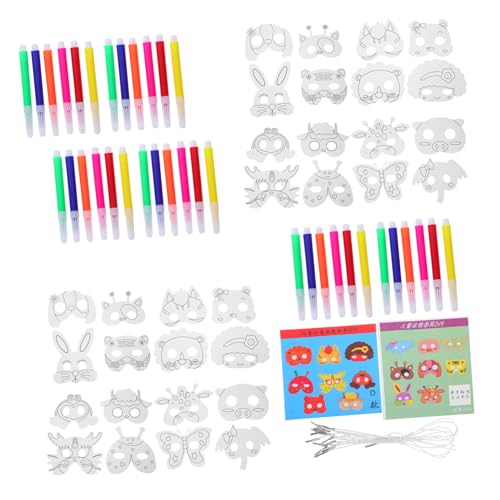 TOYANDONA Tiermasken zum Bemalen Teiliges Papiermasken zum Ausmalen mit Stiften für DIY Basteln Geburtstag Karneval Kostüm Party Kreatives Basteln TOYANDONA Tiermasken zum Bemalen Teiliges Papiermasken zum Ausmalen mit Stiften für DIY Basteln Geburtstag Karneval Kostüm Party Kreatives Basteln von TOYANDONA
