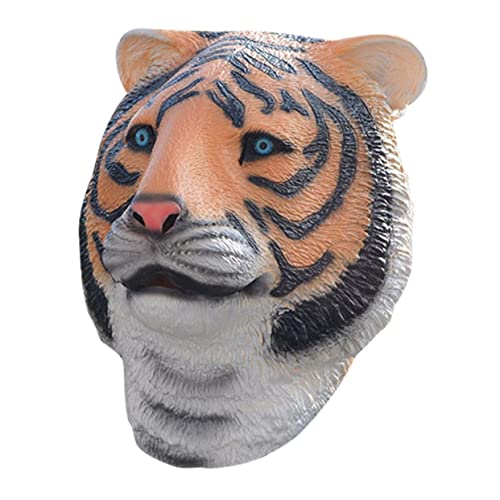 TOYANDONA Tiger-kopfbedeckung Streich Gesichtsbedeckung Kostümmasken Für Jahr Des Kostüms Simulation Tiger Gruselige Tigerkopfbedeckung Einzigartige Tigerkopfbedeckung Emulsion Yellow TOYANDONA Tiger-kopfbedeckung Streich Gesichtsbedeckung Kostümmasken Für Jahr Des Kostüms Simulation Tiger Gruselige Tigerkopfbedeckung Einzigartige Tigerkopfbedeckung Emulsion Yellow von TOYANDONA