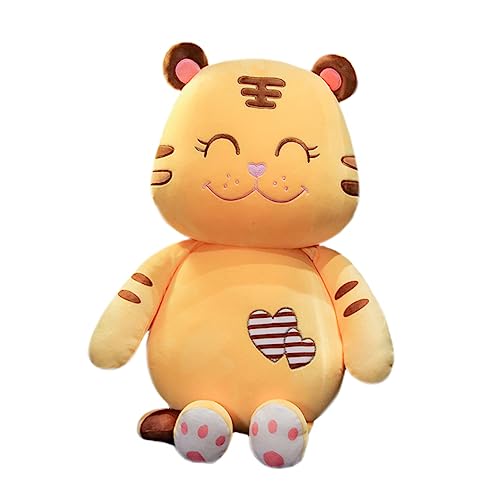 TOYANDONA Tigerpuppe plüsch Tiger Plush Tiger Stuffed Animal Tiger Toy Tiger Pillow Tiger Plush Animal Stofftierpuppe zum Kinderfest Plüsch und pp Baumwolle Yellow von TOYANDONA