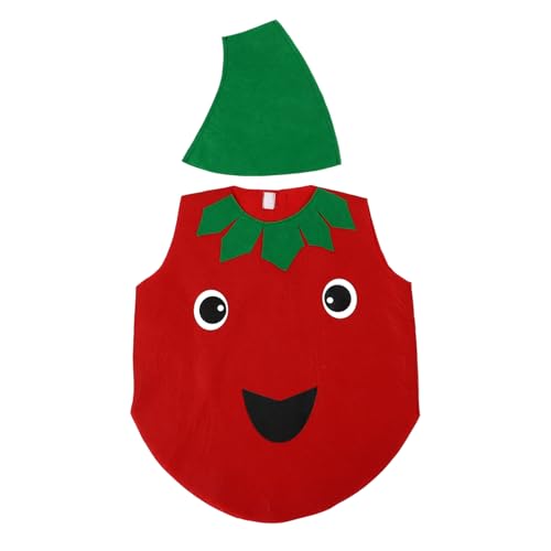 TOYANDONA Tomaten-performance-kostüme Bühnenkostüme Kind Gemüse Rot Kleidung von TOYANDONA
