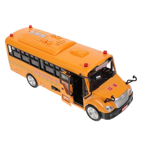 TOYANDONA Trägheitsauto für kinderspielzeug Toys Modellspielzeug geschke puppenwagen -Bus- -Spielzeugbus Trägheitsbus Auto Plastik Yellow von TOYANDONA