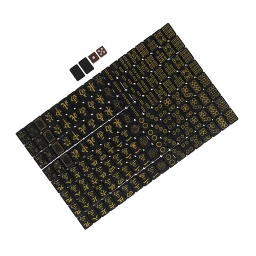 TOYANDONA Tragbares Mahjong Spielset für Zuhause Reisen Kompaktes Spiel mit Würfeln für Familie und Freunde für Kleine Räume und Outdoor Aktivitäten von TOYANDONA