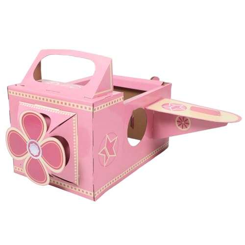 TOYANDONA Tragbares Pappflugzeug Für Kinder Flugzeugbox Für Kinder Interaktives Flugzeugkostüm DIY-Spielset von TOYANDONA