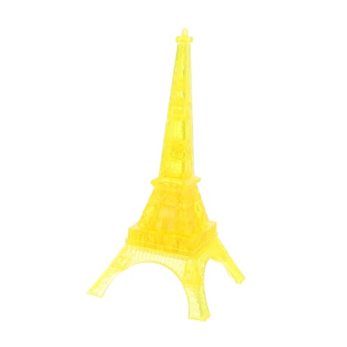 TOYANDONA Transparentes Kristall Puzzle Eiffelturm Modell Dekoratives Bauklotzspielzeug für Fein Polierte Bausteine für Motorische und Wohnraumdekoration von TOYANDONA