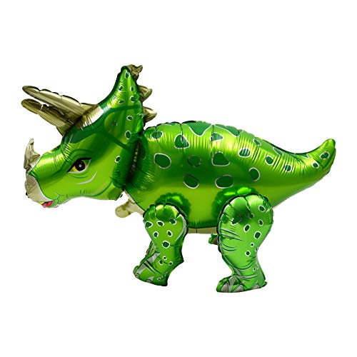 TOYANDONA Triceratops Luftballon 3D Folienballon Tiere Kindergeburtstag Deko für Kinder Geschenk Geburtstag Dinosaurier Dschungel Stil Party (Grün) von TOYANDONA