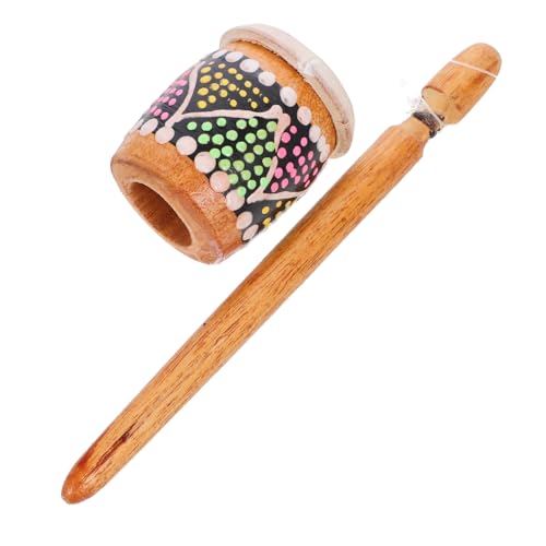 TOYANDONA Trommelinstrument Tragbare Holzrasseln -handrasseln Holzrasseln Für Kleinkinder Klangspielzeug Aus Holz Neugeborene Rasseln Kleinkind Rassel Rassel Schaffell von TOYANDONA