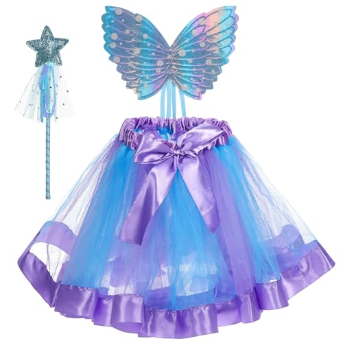 TOYANDONA Tutu-Rock-Set Aus Tüllnetz – Feenkostüm Für Mädchen Mit Flügeln Und Zauberstab Prinzessinnenkleid Für Halloween-Partys Tüllrock-Outfit Für Kleine Mädchen TOYANDONA Tutu-Rock-Set Aus Tüllnetz – Feenkostüm Für Mädchen Mit Flügeln Und Zauberstab Prinzessinnenkleid Für Halloween-Partys Tüllrock-Outfit Für Kleine Mädchen von TOYANDONA