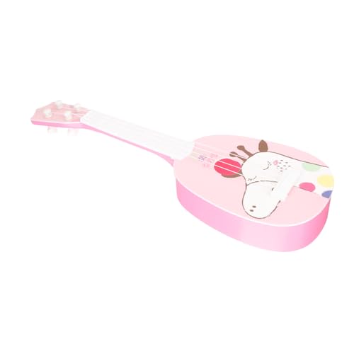 TOYANDONA Ukulele Lernspielzeug Instrumente für Mini-Gitarrenspielzeug kinderinstrumente musikinstrumente Fun Toy holzspielzeug Ukulele für Jungen Mini-Musikspielzeug Abs Rosa von TOYANDONA