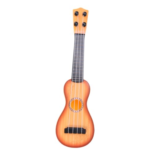 TOYANDONA Ukulele mit Saiten Kleines Ukulele Musikinstrument aus Gelbem Holz Pädagogisches Lernspielzeug für Ab Jahren Echtes Saiteninstrument Robust und Handfreundlich von TOYANDONA