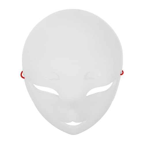 TOYANDONA Unbemalte PVC Fuchsmaske zum Bemalen DIY Cosplay Tiergesichtsmaske Leichte Matte Flexible Blanko Fox Maske für Karneval Geburtstag und Kreative Handarbeit von TOYANDONA