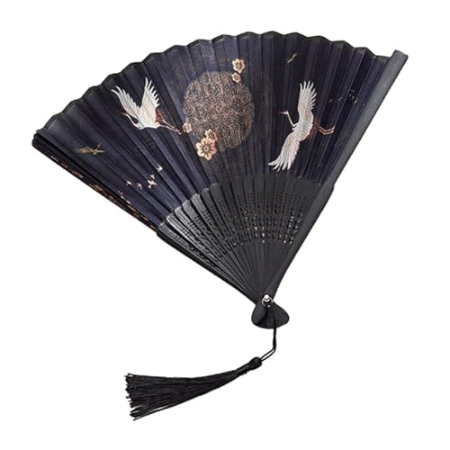 TOYANDONA Vintage Chinesischer Falt handfächer aus Stabilem Material Elegantes Design für Bühne Foto requisiten Heimdekoration Kompakt und Tragbar Traditioneller Antiker Stil von TOYANDONA