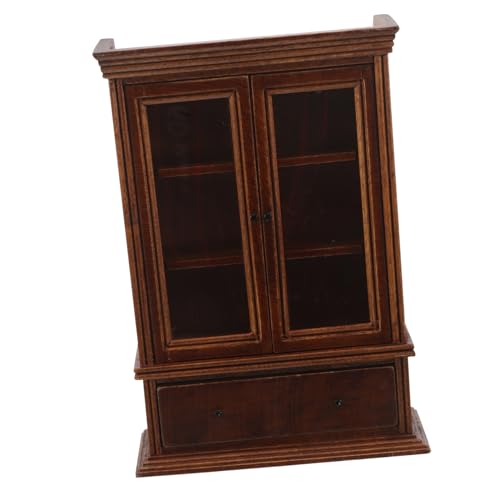 TOYANDONA Vintage Holz Schrank mit Regal Funktionaler Stauraum Glatte Oberfläche Kompakt für Wohnzimmer und Küchendekoration von TOYANDONA