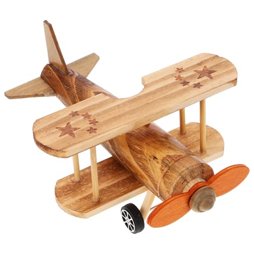 TOYANDONA Vintage Holzflugzeug Modell aus Stabilem Holz Handgefertigte Retro Flugzeug Dekoration Leichtes Langlebiges Ornament für Zuhause Büro Kinderzimmer Rustikaler Nostalgie Stil TOYANDONA Vintage Holzflugzeug Modell aus Stabilem Holz Handgefertigte Retro Flugzeug Dekoration Leichtes Langlebiges Ornament für Zuhause Büro Kinderzimmer Rustikaler Nostalgie Stil von TOYANDONA