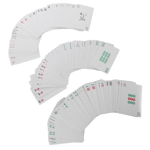 TOYANDONA Wasserdichtes Mini Mahjong aus Kunststoff Outdoor Reise Spielkarten mit Hoher Haltbarkeit Flexibles Poker Kartenspiel für Zuhause Bar und Büro Robustes Kartenset für Familie und TOYANDONA Wasserdichtes Mini Mahjong aus Kunststoff Outdoor Reise Spielkarten mit Hoher Haltbarkeit Flexibles Poker Kartenspiel für Zuhause Bar und Büro Robustes Kartenset für Familie und von TOYANDONA