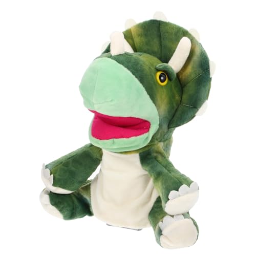 TOYANDONA Weiche Dinosaurier Handpuppe aus Plüsch Interaktives Kinderspielzeug für Eltern Junge Mädchen Kommunikation Kuscheliges Puppenspiel für Fantasievolles Rollenspiel und Geschichten von TOYANDONA