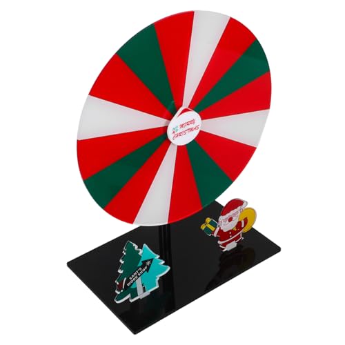 TOYANDONA Weihnachten rotierendes Roulette kreatives Sich drehendes Preisrad mit Preisen DIY-Spiel-Gewinnrad DIY-Preisrad Spielrad Spielpreise Rad Acryl von TOYANDONA