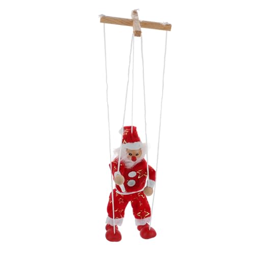 TOYANDONA Weihnachtliche Marionette aus Holz und Handgefertigte Santa Claus String Puppet Robustes DIY Puppenspielzeug für Kreative Weihnachtsdeko Figur Vielseitig als und Sammlerstück von TOYANDONA