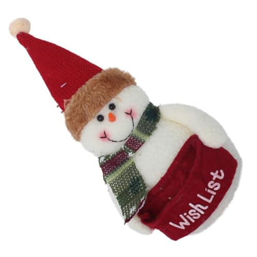 TOYANDONA Weihnachtliche Schneemann Figur aus Polyester Kompakt Langlebig Lustige Weihnachtsdekoration für Zuhause Büro und Festliche von TOYANDONA