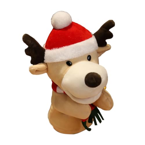 TOYANDONA Weihnachtlicher Fingerpuppen Spielspaß Plüsch Rentier Kreatives Rollenspiel Kuscheltier Mini Puppentheater Zubehör von TOYANDONA