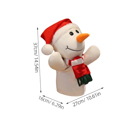 TOYANDONA Weihnachtlicher Schneemann Fingerpuppe aus Weichem PP Baumwollstoff Pädagogisches Eltern Junge Mädchen Interaktive Handpuppe für Kindergarten und Festtagsaktivitäten von TOYANDONA