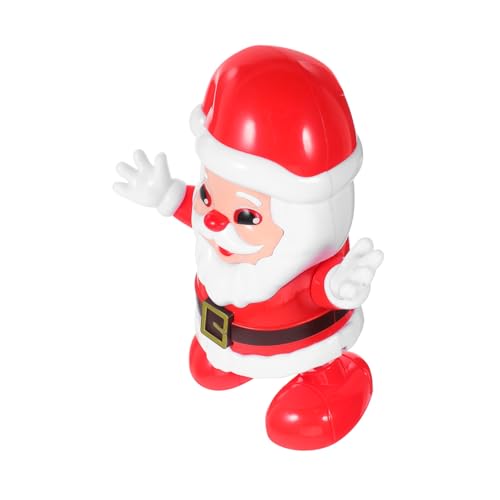TOYANDONA Weihnachtlicher Tanzender Weihnachtsmann Elektrischer Santa Puppe Batterie Betriebener Festlicher Weihnachtsdeko Partyspaß für Büro Balkon Auto von TOYANDONA