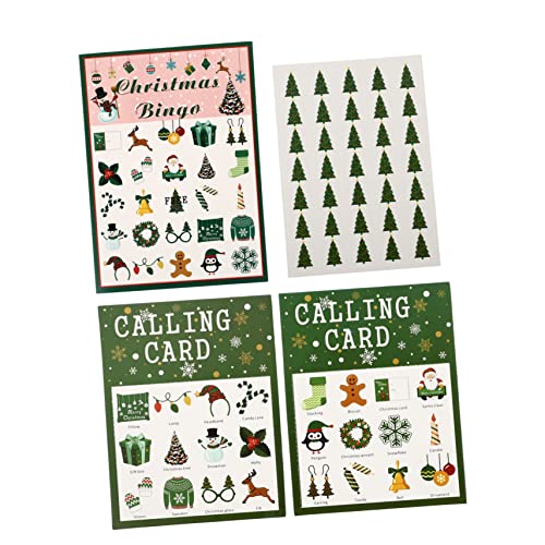 TOYANDONA Weihnachtliches Bingo Kartenset aus Hochwertigem Papier Spieler Quadratische Tragbare Spielkarten für Weihnachtsfeiern Familien und Klassenzimmer Spiele Fördert Zufällige Farbe TOYANDONA Weihnachtliches Bingo Kartenset aus Hochwertigem Papier Spieler Quadratische Tragbare Spielkarten für Weihnachtsfeiern Familien und Klassenzimmer Spiele Fördert Zufällige Farbe von TOYANDONA