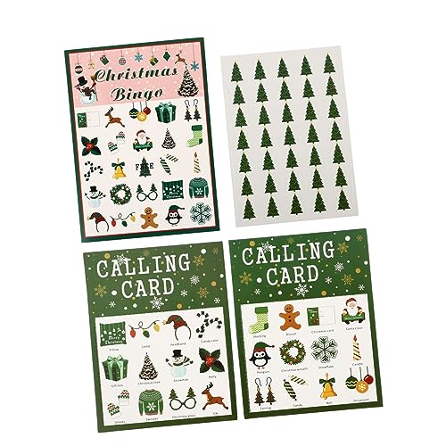 TOYANDONA Weihnachtliches Bingo Spielkarten Spieler Party Spiel Zubehör für Familien und Freunde Kreative Papierkarten mit Zufälligen Designs für Weihnachtsfeiern und Zufällige Farbe TOYANDONA Weihnachtliches Bingo Spielkarten Spieler Party Spiel Zubehör für Familien und Freunde Kreative Papierkarten mit Zufälligen Designs für Weihnachtsfeiern und Zufällige Farbe von TOYANDONA