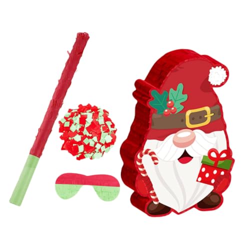 TOYANDONA Weihnachts Piñata mit Niedlichem Motiv Robuste Karton Piñata für Weihnachtsfeier Wiederverwendbar Leicht und Kompakt für Indoor Outdoor Partydekoration und Festspiele von TOYANDONA
