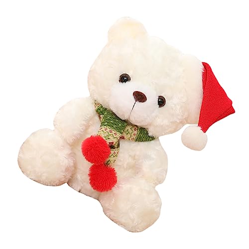 TOYANDONA Weihnachtsbär Weihnachtsplüschbär Weihnachtsplüschpuppe Kinderpuppe aus Baumwolle Weihnachts Figuren weihnachtsfigur Bärenpuppe Weihnachtspuppengeschenk PP Baumwolle Weiß TOYANDONA Weihnachtsbär Weihnachtsplüschbär Weihnachtsplüschpuppe Kinderpuppe aus Baumwolle Weihnachts Figuren weihnachtsfigur Bärenpuppe Weihnachtspuppengeschenk PP Baumwolle Weiß von TOYANDONA