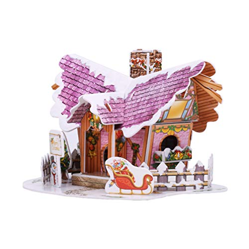 TOYANDONA 1stk Hausmodelle Aus Papier Weihnachtspuzzle Hausmodell Aus Papier Puzzle Board Spielzeug Urlaub Tischschmuck Pädagogisches Spielzeug Für Kinder Winter Geschenk Kleinkind von TOYANDONA
