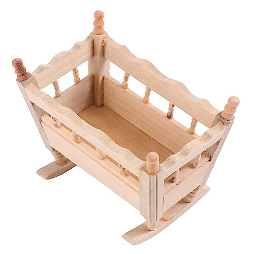 TOYANDONA Wiegebett Modell Puppenmöbel Puppenhausmöbel Mini Puppenhausmöbel Mini Hausmodelle Puppenbett Miniatur Minimöbel Requisite Miniwiege Minihaus Zubehör Birke TOYANDONA Wiegebett Modell Puppenmöbel Puppenhausmöbel Mini Puppenhausmöbel Mini Hausmodelle Puppenbett Miniatur Minimöbel Requisite Miniwiege Minihaus Zubehör Birke von TOYANDONA