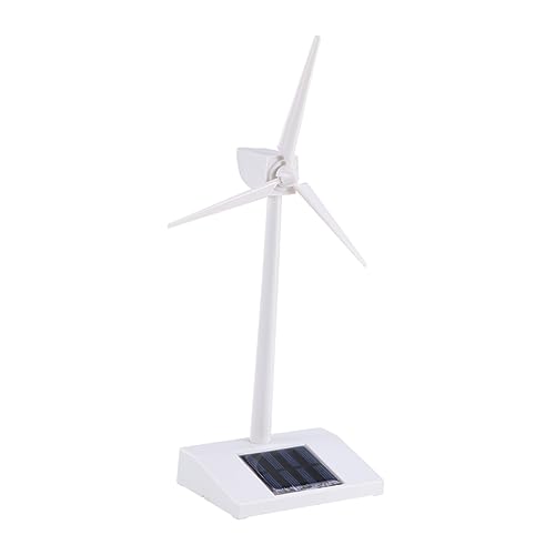 TOYANDONA Windmühlen-Modell Solar- Desktop Combo Miniatur Auto Gadgets Motor Turbinenmodell solarbetriebene Windmühlen Modell Einer Windkraftanlage Weiß von TOYANDONA