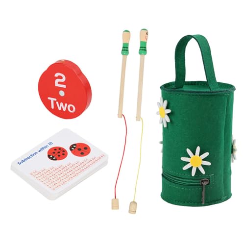 TOYANDONA Zählspiel Holzspielzeug Angelspiel Mathe Lernspielzeug für Zahlenverständnis Addition und Subtraktion Lernhilfe Montessori Pädagogisch Geschenk von TOYANDONA