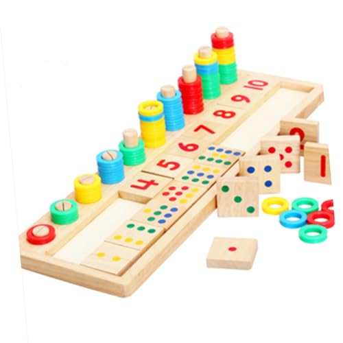TOYANDONA Zählspielzeug Für Pädagogisches Lernspielzeug Mit Zahlen Und Formen Montessori Geeignet Ideales Für Kleinkinder Und Vorschulkinder Holzspielzeug Zum Zählen Und von TOYANDONA
