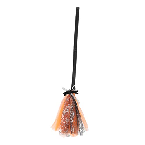 TOYANDONA Zauberbesen Nase Kostüm Animiert Hexenbesenstiel Halloween-Lichter Stell Dir Vor, EIN Hexenbesen Zu Sein Dekorationen Halloween- -Besen- Fee Halloween- Plastik Orange von TOYANDONA