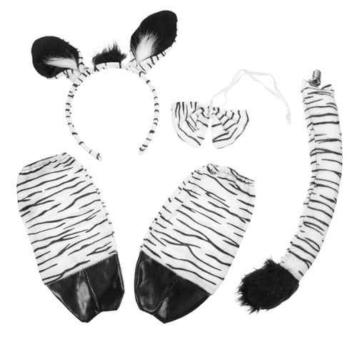 TOYANDONA Zebra Kostüm mit Tierohren Stirnband und Fliege Schwarze Zebra Accessoires für Karneval Halloween Cosplay Fasching und Mottoparty Damen TOYANDONA Zebra Kostüm mit Tierohren Stirnband und Fliege Schwarze Zebra Accessoires für Karneval Halloween Cosplay Fasching und Mottoparty Damen von TOYANDONA