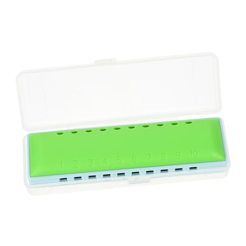TOYANDONA Zehn-ORch-Mundharmonika-Spielsachen kinderinstrumente musikinstrumente mundharmonikas Musikalisches tragbare Mundharmonika kleines Musikinstrument Abs Green von TOYANDONA