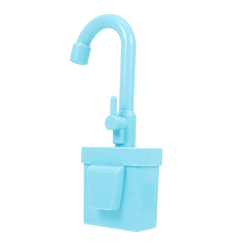 TOYANDONA Zubehör Für Wasserhähne Spiel Kind Miniatur-szenenmodell Vorgetäuschtes Gameplay-kit Wanne Mini-Wasserhahn Puppenhaus-Wasserhahn Künstlicher Wasserhahn Blue von TOYANDONA
