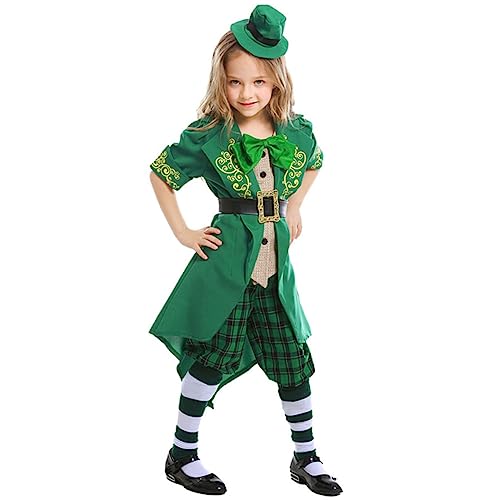 TOYANDONA Mädchen-Outfit Hut Hose Grün St. Patricks Day Kostüm Für Halloween-Party TOYANDONA Mädchen-Outfit Hut Hose Grün St. Patricks Day Kostüm Für Halloween-Party von TOYANDONA