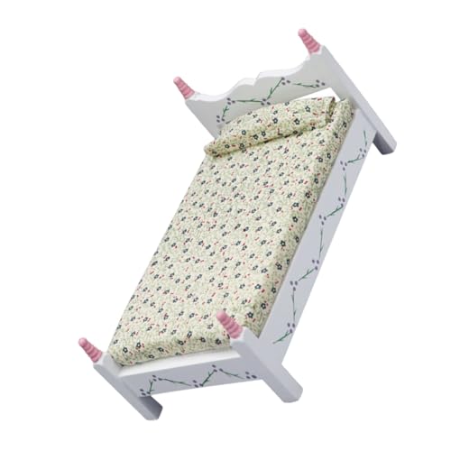 TOYANDONA gemaltes Einzelbett mit Blumen Mini- Schlafzimmerzubehör Miniaturbett für Puppenhaus bastelset basteln für Kid Toys kinderspielzeug Puppenbett Minibett Holz TOYANDONA gemaltes Einzelbett mit Blumen Mini- Schlafzimmerzubehör Miniaturbett für Puppenhaus bastelset basteln für Kid Toys kinderspielzeug Puppenbett Minibett Holz von TOYANDONA